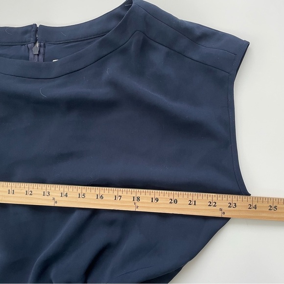 ELIZA J Navy Jumpsuit Casual Soft Full Length Wide Leg Jumpsuit Size 10 - Picture 8 of 11